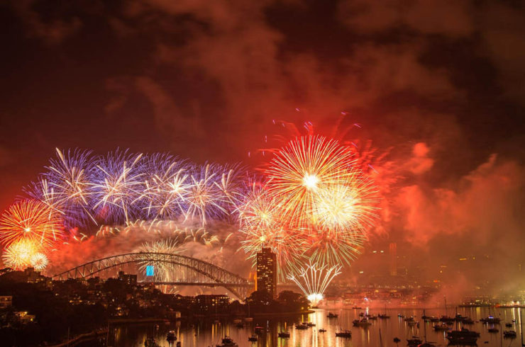 Fuegos Artificiales de Año Nuevo en Sídney